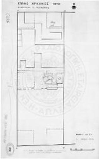 Κάτοψις των ΜΜ ΙΙΙΑ αποκαλυφθέντων αρχιτεκτονικών λειψάνων εντός του δυτικού τμήματος του οικοπέδου.