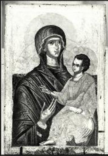 Μουσείο της Καστοριάς. Παναγιά Οδηγήτρια αμφιπρόσωπης εικόνας, 15ος-16ος αι.