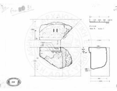 Οικία αρπαγής Ελένης. Το γωνιαίο επιστύλιο 1 της βορειανατολικής γωνίας.