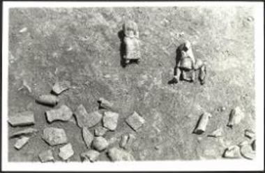 Αρχαία αγορά Πέλλας. Εργαστήριο κοροπλαστικής ανατολικής στοάς.