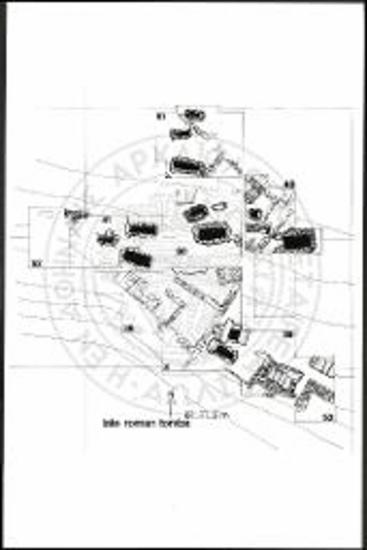 Σχέδιο των τάφων της ύστερης ρωμαϊκής εποχής στο άνδηρο IV.