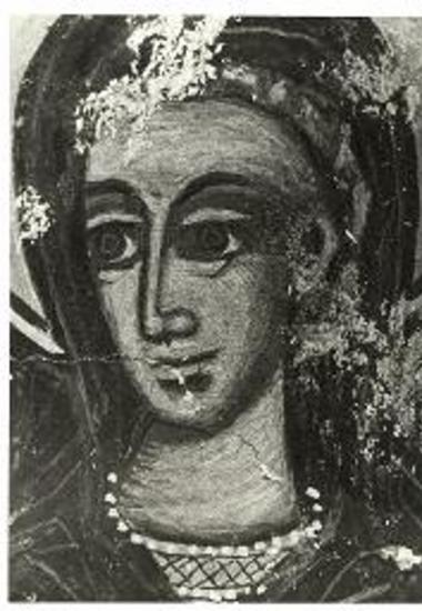 Καλλιανέικα, Μονή Προφήτη Ηλιού. Η αγία Ευφροσύνη, λεπτομέρεια (1758).