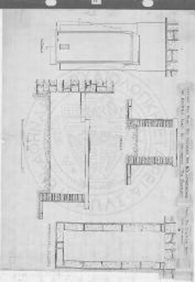 Κατόψεις και κατά μήκος και πλάτος τομαί του υφισταμένου κάτωθεν του ΒΔ. σταυροθολίου της κρύπτης τάφου με την κουφικήν διακόσμησιν. Εις την κατά μήκος τομήν και εις την κάτοψιν δεξιά φαίνεται ότι κατά την κατασκευή του τάφου προϋπήρχεν ο τοίχος της κρύπτης, όστις προφανώς ανήκεν εις τον σταυρικόν ναόν (ιερόν ευκτήριον).