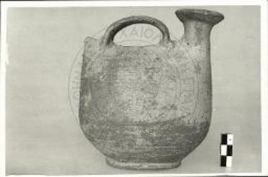 Ασκός μετά λευκού επιχρίσματος.