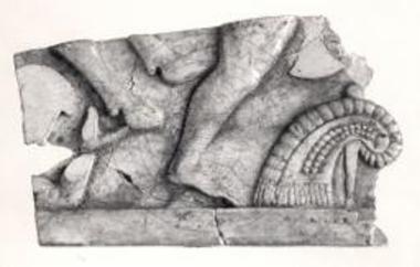 Ταφικός Κύκλος Β, πλακίδιον εξ ελεφαντοστού εκ της περιοχής των τάφων Α, Δ, Ρ.