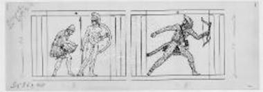 Βόρεια μετόπη 3. Οδυσσέας και Διομήδης. Βόρεια μετόπη 2. Άφιξη των Μυρμιδόνων.