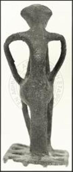 Όψις χαλκού ειδωλίου αυλητού του 8ου π.Χ. αι.