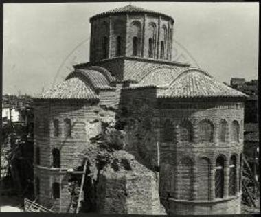 Ο εν Θεσσαλονίκη ναός του Προφήτου Ηλία μετά τας εργασίας αναστηλώσεως αυτού.