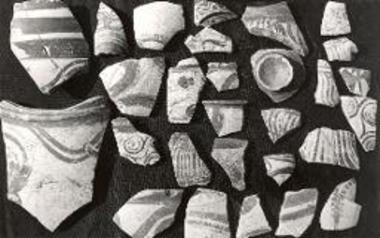 Μυκηναϊκά όστρακα εκ του ιερού.