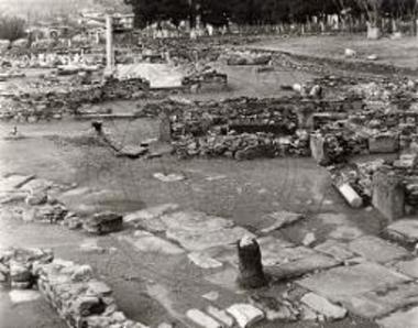 Βασιλική Αγίου Δημητρίου. Το βόρειο ήμισυ της βασιλικής και ο Τομεύς Β, από Ανατολών.