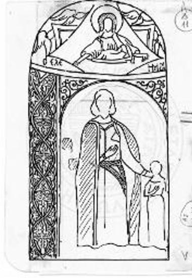 Τοιχογραφία εντός της πρώτης εξ ανατολών τυφλής αψίδος της νοτίας πλευράς του Ταξιάρχου