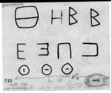 Γράμματα από το χείλος της πηλίνης επενδύσεως.