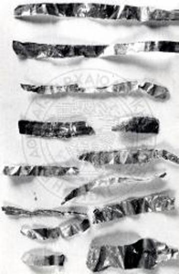 Περιστεριά. Θόλος και δρόμος τάφου 2. Ελάσματα και φύλλα χρυσού.