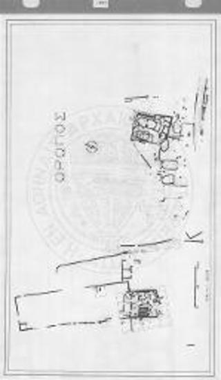 Γενικό τοπογραφικό της ανασκαφής στον Ωρωπό κατά το έτος 2001.