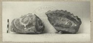 Μαρμάρινον ανθέμιον και πηλίνη ηγεμών κέραμος εκ Καβάλας.