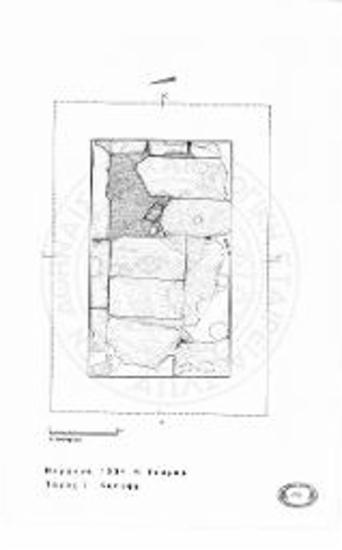 Εσωτερικό του τάφου. Κάτοψη του δαπέδου (σχέδιο Αγγ. Κοτταρίδου).