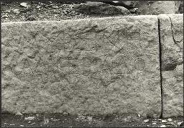 Μεσημβρία. Δυτική πλευρά του Πύργου. Επιγραφή Μυρσίνης.