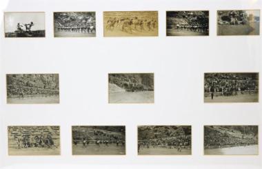 Αναπαραστάσεις αρχαίων αγωνισμάτων στο Αρχαίο Στάδιο των Δελφών. Α' Δελφικές Εορτές, 1927