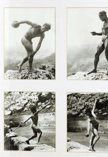Αναπαράσταση Γυμνικών Αγώνων στο Αρχαίο Στάδιο των Δελφών. Β' Δελφικές Εορτές, 1930
