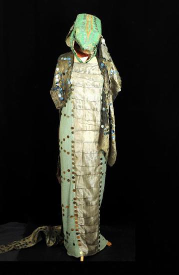 Κοστούμι του Πύθωνα από την αναπαράσταση του φόνου του Πύθωνα από τον Απόλλωνα, Α' Δελφικές Εορτές, 1927