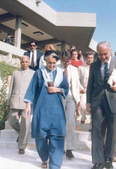 Επίσκεψη της Indira Gandhi στους Δελφούς