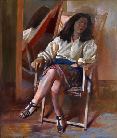 Girl on chair