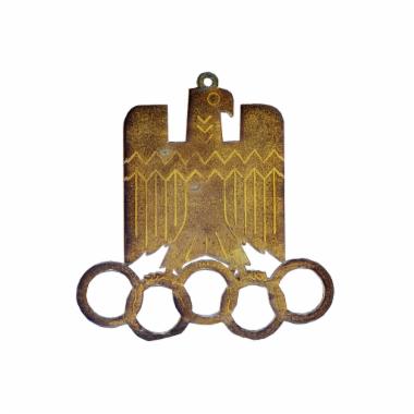 Metal eagle emblem 5 cycles Berlin 1936