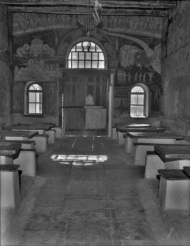 Μονή Μεγίστης Λαύρας, Τράπεζα, Αν. σκέλος. Τοιχογραφίες Αν. τοίχου, η Δευτέρα Παρουσία