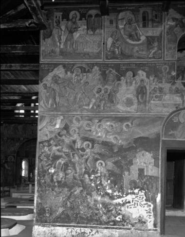 Μονή Μεγίστης Λαύρας, Τράπεζα, Β. σκέλος. Τοιχογραφίες του Δ. τοίχου, Κλίμαξ Ιωάννου κ.ά. (62, 63, 67-72, 78)