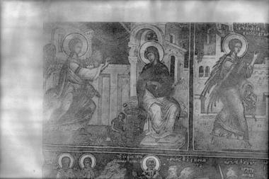 Μονή Μεγίστης Λαύρας, Τράπεζα, Δ. σκέλος. Τοιχογραφίες Δ. τοίχου (αντιγραφή από G. Millet) (33)