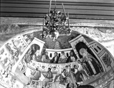 Μονή Βατοπεδίου, Τράπεζα, Ν. σκέλος. Αψίδα, Τεταρτοσφαίριο. Ο Μυστικός Δείπνος (23)