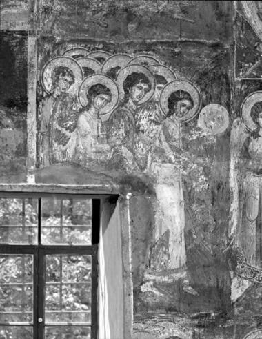 Μονή Χιλανδαρίου, Τράπεζα. Τοιχογραφίες Δ. τοίχου, βόρειο τμήμα (109 τμήμα)