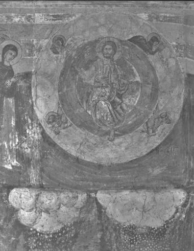 Μονή Χιλανδαρίου, Τράπεζα. Τοιχογραφίες Δ. τοίχου, βόρειο τμήμα (110 τμήμα)