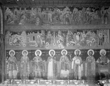 Μονή Διονυσίου, Δεύτερη Τράπεζα. Τοιχογραφίες Δ. τοίχου, νότιο τμήμα (61-68, 70-76, 78-85)