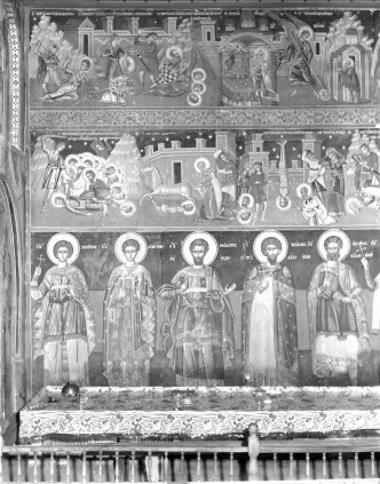 Μονή Διονυσίου, Δεύτερη Τράπεζα. Τοιχογραφίες Δ. τοίχου, νότιο τμήμα (61-65, 70-73, 78-82)