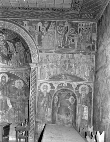 Μονή Διονυσίου, Πρώτη Τράπεζα. Τοιχογραφίες Δ. τοίχου, βόρειο τμήμα (90, 91, 93, 100-105)