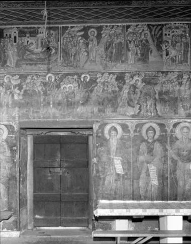 Μονή Διονυσίου, Πρώτη Τράπεζα. Τοιχογραφίες Β. τοίχου, ανατολικό τμήμα (121-123, 136-138, 160, 161)