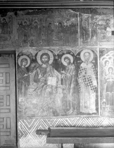 Μονή Δοχειαρίου, Τράπεζα, Β. σκέλος. Τοιχογραφίες Αν. τοίχου, βόρειο τμήμα (3, 16-19)