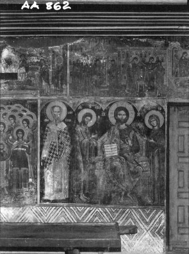 Μονή Δοχειαρίου, Τράπεζα, Β. σκέλος. Τοιχογραφίες Αν. τοίχου, βόρειο τμήμα (3, 16-19)