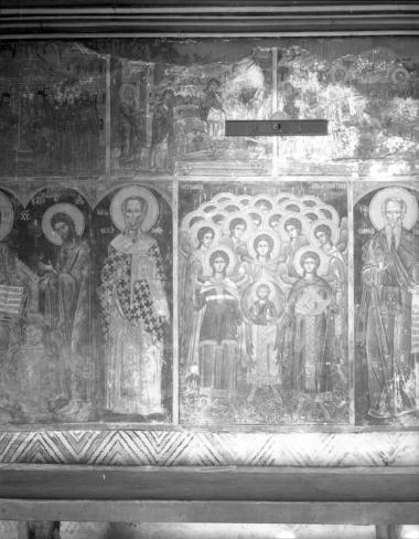 Μονή Δοχειαρίου, Τράπεζα, Β. σκέλος. Τοιχογραφίες Αν. τοίχου, βόρειο τμήμα (4, 5, 18-21)