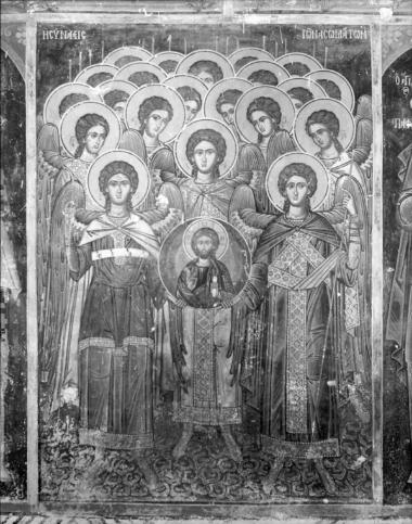 Μονή Δοχειαρίου, Τράπεζα, Β. σκέλος. Τοιχογραφίες Αν. τοίχου, βόρειο τμήμα (20)