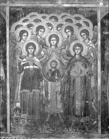 Μονή Δοχειαρίου, Τράπεζα, Β. σκέλος. Τοιχογραφίες Αν. τοίχου, βόρειο τμήμα (20)