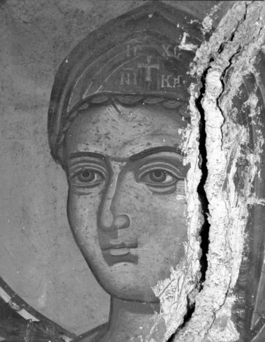 Μονή Δοχειαρίου, Τράπεζα, Β. σκέλος. Τοιχογραφίες Αν. τοίχου, βόρειο τμήμα (27)