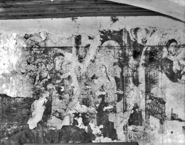 Μονή Φιλοθέου, Τράπεζα. Τοιχογραφίες Δ. τοίχου, νότιο τμήμα (2)