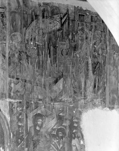 Μονή Φιλοθέου, Τράπεζα. Τοιχογραφίες Δ. τοίχου, βόρειο τμήμα (14)