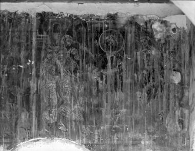 Μονή Φιλοθέου, Τράπεζα. Τοιχογραφίες Δ. τοίχου, βόρειο τμήμα (16)