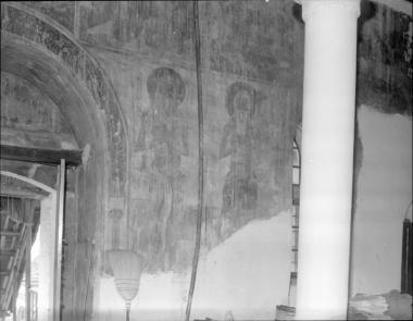 Μονή Φιλοθέου, Τράπεζα. Τοιχογραφίες Αν. τοίχου, νότιο τμήμα (101, 102)