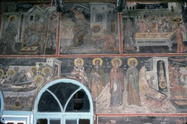 Μεγίστη Λαύρα, Τράπεζα, Β. σκέλος. Τοιχογραφίες Αν. τοίχου (135-137, 143-148)