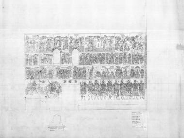 Μονή Βατοπεδίου, Καθολικό. Τομή Α-Α στον εξωνάρθηκα. Βόρειο τμήμα του ανατολικού τοίχου