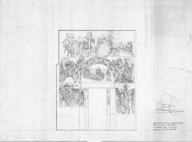 Μονή Βατοπεδίου, Καθολικό. Τομή Δ-Δ στον μεσονάρθηκα ή μεσονυκτικόν (νότιος τοίχος)